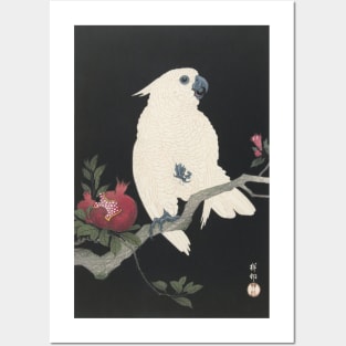 Cockatoo on Pomegranate by Koson Ohara Posters and Art